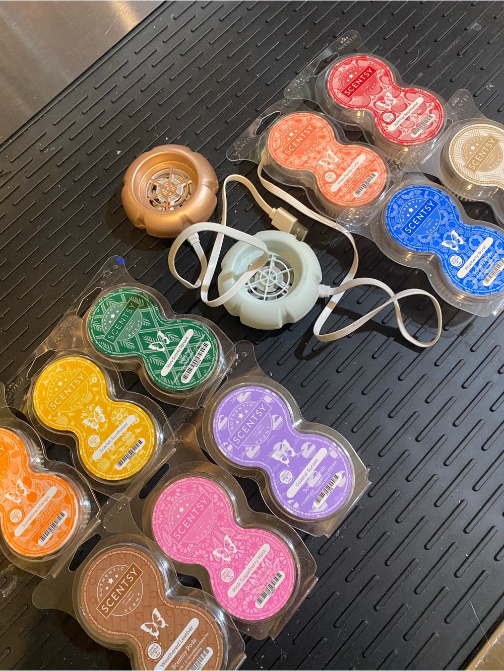Scentsy Colorful ScentPods Pack with 2 scentair fans.